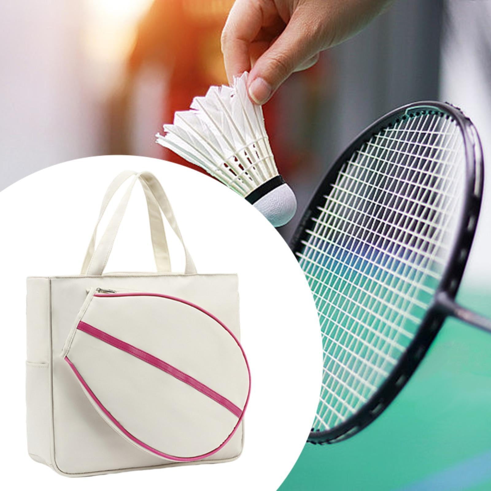 Baoblaze Tennis Tote Bag Fitness Large Detachable Racquet Cover Duffle Bag Racket Bag white