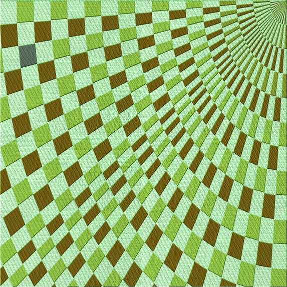 Ahgly Company Indoor Square Patterned Light Green Area Rugs, 8' Square