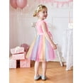 thumbnail image 6 of Arshiner Girls Toddler Dress Summer Ruffle Sleeve Mesh A Line Formal Party Tulle Dresses with Pockets, 6 of 6