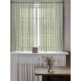 thumbnail image 4 of Rustic Farmhouse Curtains 45 Inch Length,Sheer Curtains for Bedroom Living Room Window Spring Floral Stripes Bohemia Sage Green Rod Pocket Drapes Kitchen Curtains Small Half Window 42"x45" 2 Panels, 4 of 7