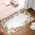 Bathroom Rugs Mat, Christmas Gingerbread Cookies Snowflake Washable Non