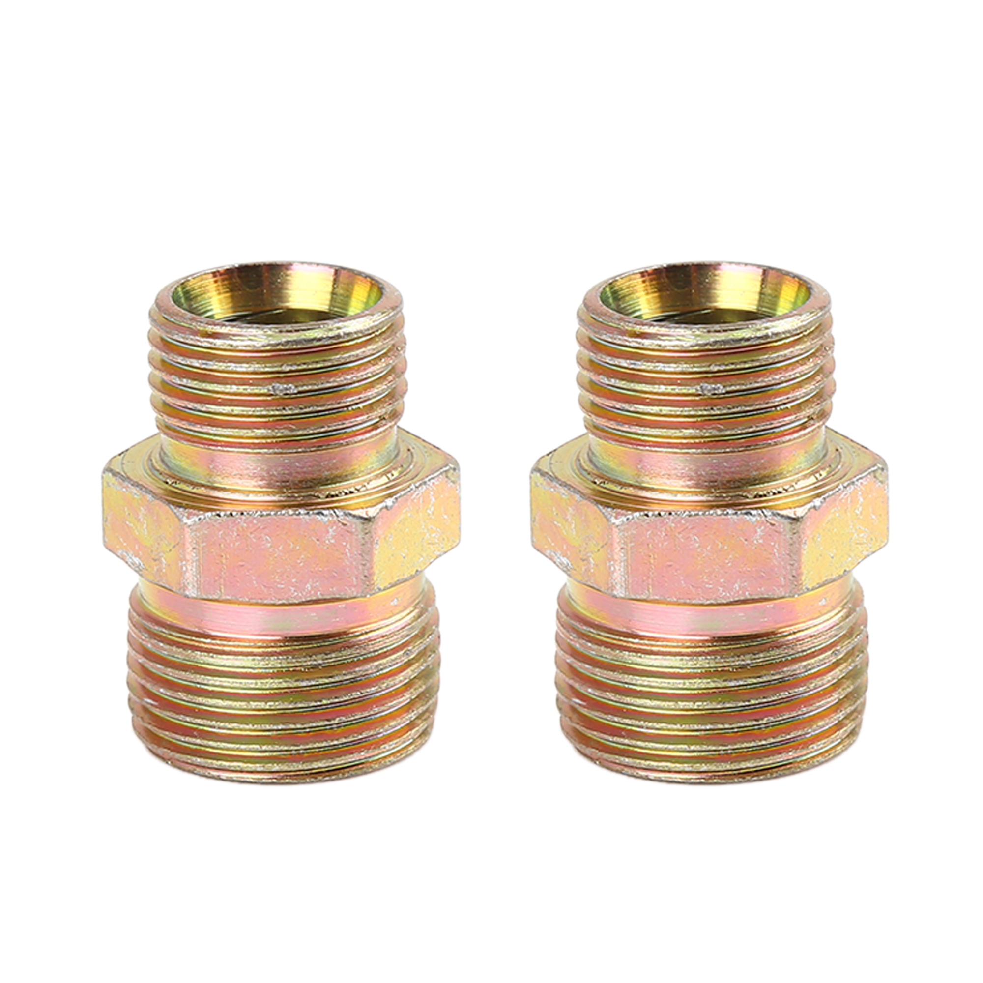 2pcs M18 x 1.5mm to M22 x 1.5mm Auto Car Straight Air Pipe Fitting
