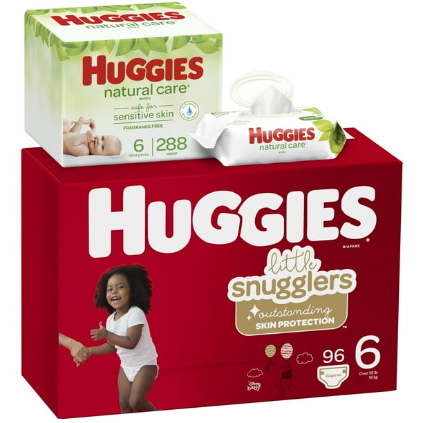 Huggies Little Snugglers Baby Diapers, Size 6, 96 Ct, Economy Plus Pack