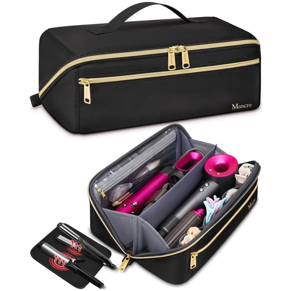 Bolsa de viaje Mancro Hot Hair Tools con alfombrilla resistente al calor