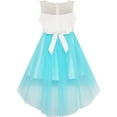 thumbnail image 3 of Girls Dress Sequin Mesh Party Wedding Princess Tulle Blue 10, 3 of 4