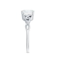 thumbnail image 3 of Rosec Jewels Moissanite Asscher Cut Engagement Ring 3 Carat - Celtic Knot Ring - 8 mm - D-VS1 Grade Certified - with Jewelry Box, 10K White Gold, US 3.50, 3 of 8