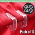 thumbnail image 3 of 12PCS Tablecloth Fastener Clip Portable and Durable Clear Plastic ABS Table Skirt Tablecloth Fixer, 3 of 5