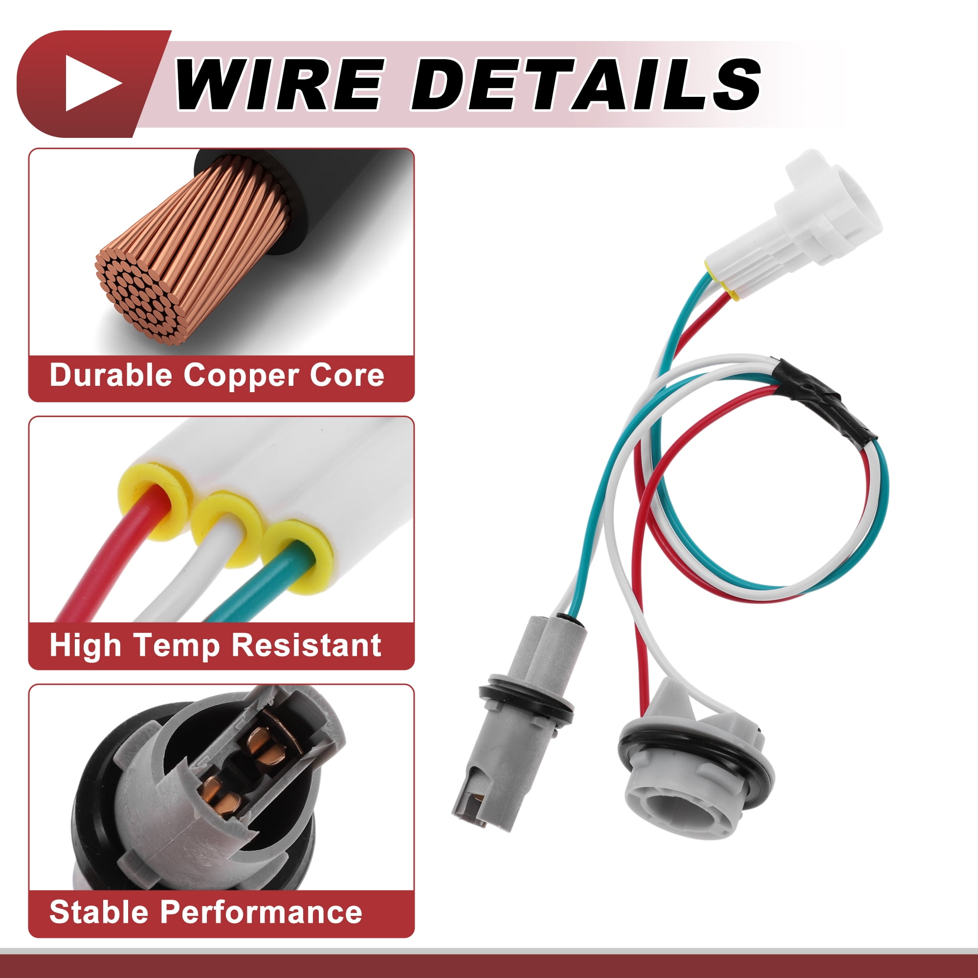 Unique Bargains Headlight Light Socket Wiring