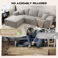 thumbnail image 7 of 107.5" Cloud Sectional Couch with L-Shape Chaise,Modern Modular Sofa for Living Room ,No Assembly Required,(Grey,Left Facing Chaise), 7 of 7