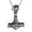 Thor Hammer-Silver, variant on Norse Viking Thor's Hammer Talisman Urn Necklace, Stainless Steel Men Vintage Original Cremation Jewelry Nordic Viking Vegvisir Mjolnir Compass Amulet Pendant