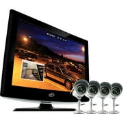 SVAT TWR1-503-002 19" LCD All-In-One Security System with 4 Hi-Res Indoor/Outdoor Surveillance Cameras