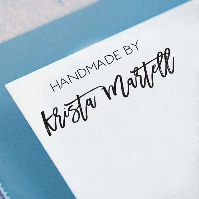 Self Inking Signature Font Stamp Handmade By Personalized Stamp Custom Rubber Stamper