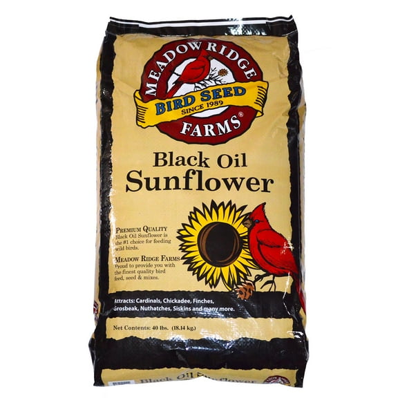 Meadow Ridge Farms B200040 Wild Bird Food, Black Sunflower, 40 Lbs. - Quantity 1