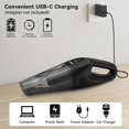 thumbnail image 3 of Handheld Vacuum Wireless Portable 10000Pa - Cordless Lightweight Low-Noise Fast Charging USB Vacuum Cleaner 800mL Capacity with LED Light Washable HEPA Filter Easy Cleaning for Home/Office/Car DW688, 3 of 8