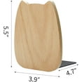 thumbnail image 2 of ABCISI Bookends for Shelves, Cat Shape Book Ends for Home Office School Library Kitchen, Cute Book Stopper, Beech Book Holder 1 Pair, 2 of 12
