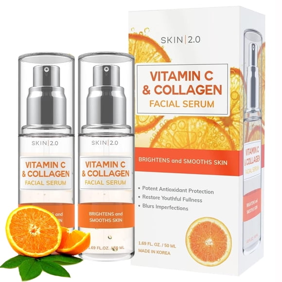 Facial Serum Skin 2.0 Vitamin C w/ Collagen 50mL (2pk)