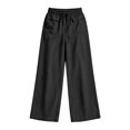 thumbnail image 6 of Njagoc3 Linen Pants Women | Drawstring Waist Relaxed Trousers with Large Front Pockets | Loose Fit for Fall Casual Daily Wear & Travel Activities，Black，S, 6 of 6