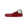 thumbnail image 2 of INSPIRE CHIC Unisex Hollow Leather Belts Rectangle Pattern Width 1 1/4' Red 125cm, 2 of 6