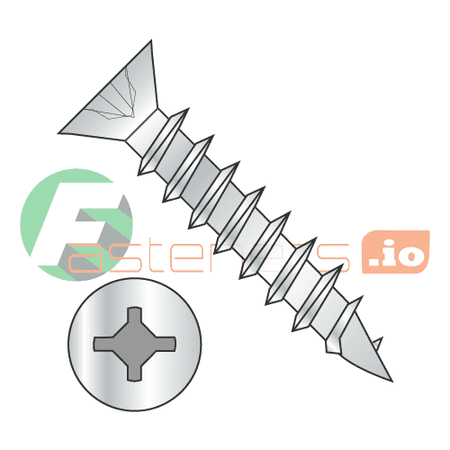 

#6 x 3/4 Deep Thread Wood Screws / Combo / Flat Head / Steel / Zinc / Square & Phillips Combo Drive / Full Thread (Quantity: 12 000 pcs)