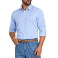 thumbnail image 4 of CAMISAS DE NEGOCIO DE MANGA LARGA PARA HOMBRES INSPIRAR CHIC, PATRÓN A CUADROS, TALLA XL, AZUL, 4 of 5