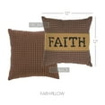 thumbnail image 2 of VHC Brands Rustic Patchwork Throw Pillow – 12x12, Green/Tan/Red, Cotton, Thanksgiving Farmhouse Decor 2 of 4