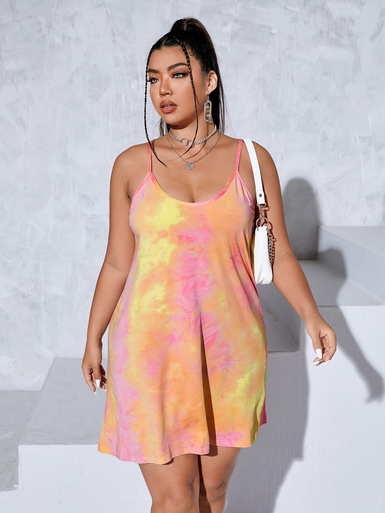 Casual Women's Plus Size Tie Dye Criss 