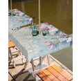 thumbnail image 2 of Fsddascl Spring Pink Flower Outdoor Tablecloth - 60x60 Inch Square Dining Table Cover, Branch Blue Vintage Mottled Wall Waterproof Outdoor Table Cloth with Umbrella Hole & Zipper for Picnic/Patio, 2 of 7