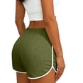 thumbnail image 6 of MYAOYI Women's Summer Casual Athletic Shorts, Ribbed Drawstring Elastic Waist Contrast Trim Lightweight Soft Running Beach Shorts for Women, 6 of 7