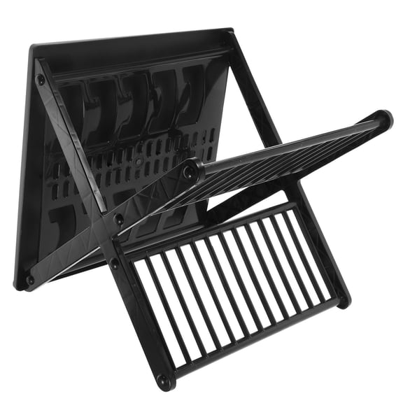 ETEREAUTY Stable Black Stainless Steel Dish Drainer Rack for Kitchen Counter with Efficient Draining Design