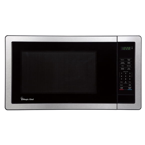 Magic Chef 1.1 Cu. ft. Countertop Microwave 1000W Digital Touch, Stainless