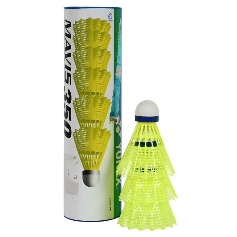 YONEX Mavis 350 Badminton Shuttlecock with Green Cap (Yellow YONEX Mavis 350 Badminton Shuttlecock with Green Cap (Yellow