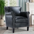 thumbnail image 2 of Comfort Pointe Holly Charcoal Faux Leather Club Accent Chair, 2 of 9