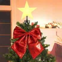 Sparkling Sequined Christmas Bow, Glittering Holiday Accent for Tree Topper and Gift Wrapping, Versatile Decoration for Door and Party Settings(Red)