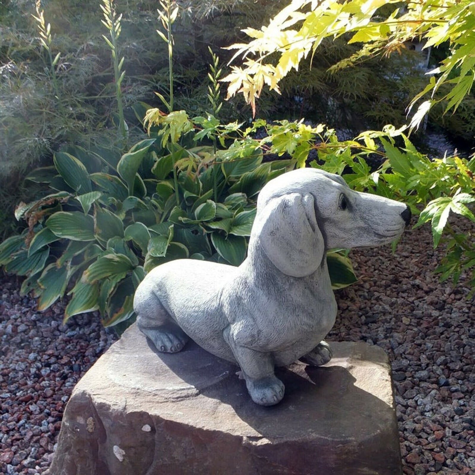 Dachshund Garden Statue â Handcrafted Concrete Dog Sculpture for Outdoor Decor â Pet Memorial, Yard Art & Gift for Dachshund Lovers