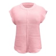 thumbnail image 5 of T Shirts for Women 2026 Summer Short Sleeve Sweater Plain Casual Loose Cap Sleeve Crewneck Knitted Tshirt Blouse, 5 of 6