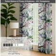 thumbnail image 6 of Vargottam Cotton Rod Pocket/Back Tab Curtains - 96" Floor-Length Drapes for Long Doors or Large Windows - Light Filtering, 3-in-1 Header - Set of 2, 52"x96" - Animal & Bloom Pattern (Pink), 6 of 8