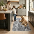 thumbnail image 6 of MICGEEK 3'x5' Abstract Area Rugs, Stain Resistant Washable Throw Rugs for Bedroom Kitchen Entryway, Modern Small Area Rug Front Door Mat Entrance Doormat with Non-Slip Backing, Dark Gray, 6 of 9