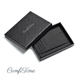 thumbnail image 6 of ComfiTime Slim Men’s Wallet - RFID Minimalist Wallet for Men & Women, Small Thin Leather Wallet with ID Window, Credit Card Holder Front Pocket Wallet, Travel Accessories & Gift Box, Black, 6 of 11