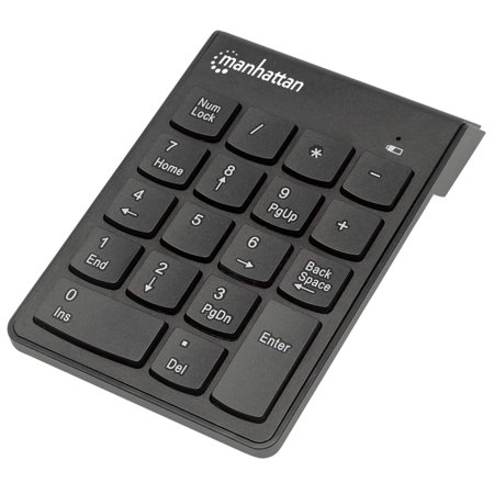 UPC: 0766623178846 | Manhattan 178846 Numeric Wireless Usb Keypad  With Usb Micro Recevier  18 Full-Size Keys  Black .