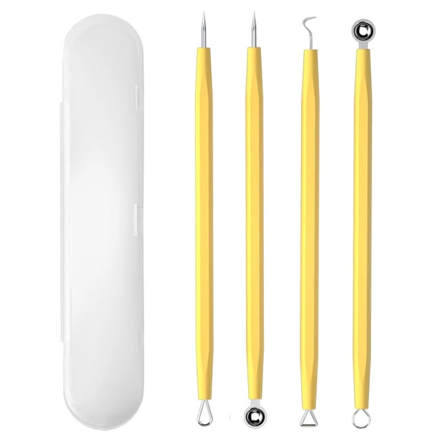 Pimple Popper Tool Kit, Comedone Blackhead Remover Zit Blackhead Extractor Tool for Nose Face, Blackhead Needle Acne Needle Beauty Tool Candy Color Tool Kit. (4Pcs Set) (Green)