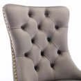 thumbnail image 2 of Velvet Upholstered Dining Chair, Tufted Back, Chrome Legs, Set of 2, 2 of 11