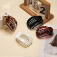 thumbnail image 5 of 4 PCS Flat Hair Clips, Round Lay Down Hair Claw Clips for Women Girls, French Strong Hold Hair Barrettes for Thick Thin Hair,Comfortable Curved Flat C, 5 of 5