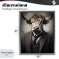 thumbnail image 4 of Stupell Industries Eclectic Sophisticated Bull Portrait Gray Floating Frame Canvas Art, 25 x 31, by Ray Powers, 4 of 8