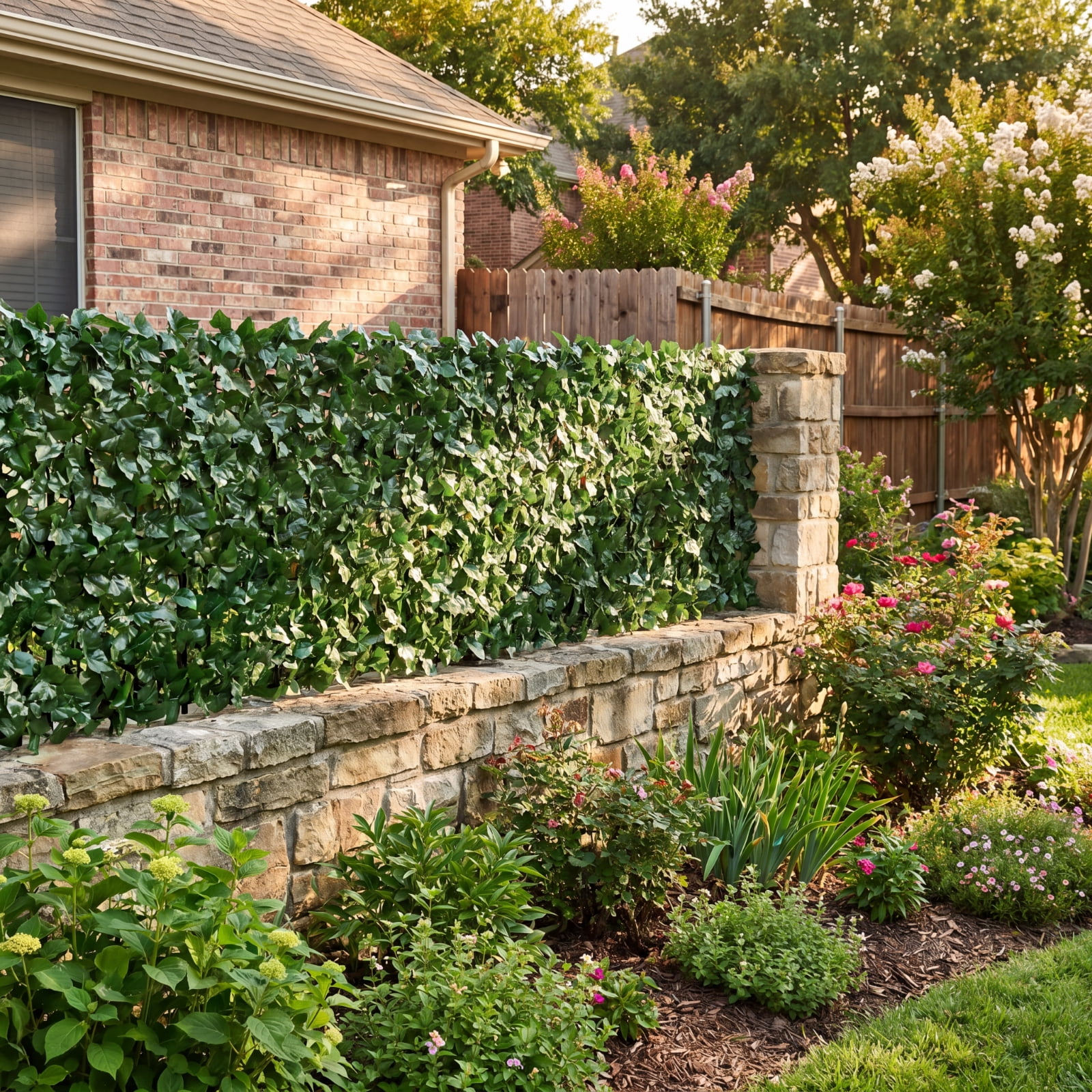 SUGIFT Faux Ivy Leaf Decorative Privacy Fence 40 x 95 Inch Artificial Hedge Screen with High Density PE Leaves for Garden Yard Balcony Wall Outdoor Decoration
