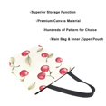 thumbnail image 3 of FORMRS Womens Canvas Tote Bag with Zipper Inner Pocket Shoulder Handbag, Red Cherry, 3 of 7