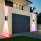 thumbnail image 5 of onlyliua Ofertas Flash Lámpara de Pared Solar Que Emite Luz Hacia arriba y Hacia Abajo, Lámpara de Pared Impermeable para Exterior, Lámpara de Pared Led para Jardín, Hogar, Luz de Noche, Luz Cálida,, 5 of 7