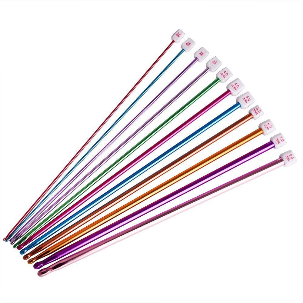 11x New 2-8mm Multicolour Aluminum Tunisian Afghan Crochet Hook Knit Needles Set 11x New 2-8mm Multicolour Aluminum Tunisian Afghan Crochet Hook Knit Needles Set