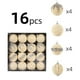 thumbnail image 2 of Adornos navideños, regalos navideños, 16 bolas navideñas de terciopelo flocadas, adornos navideños para árbol de Navidad, bolas de plástico, adornos colgantes decorativos navideños, decoración para ár, 2 of 8