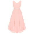 thumbnail image 2 of YONGHS Kids Girls High Waist Wedding Bridesmaid Formal Dress Evening Gown Pink 8, 2 of 6