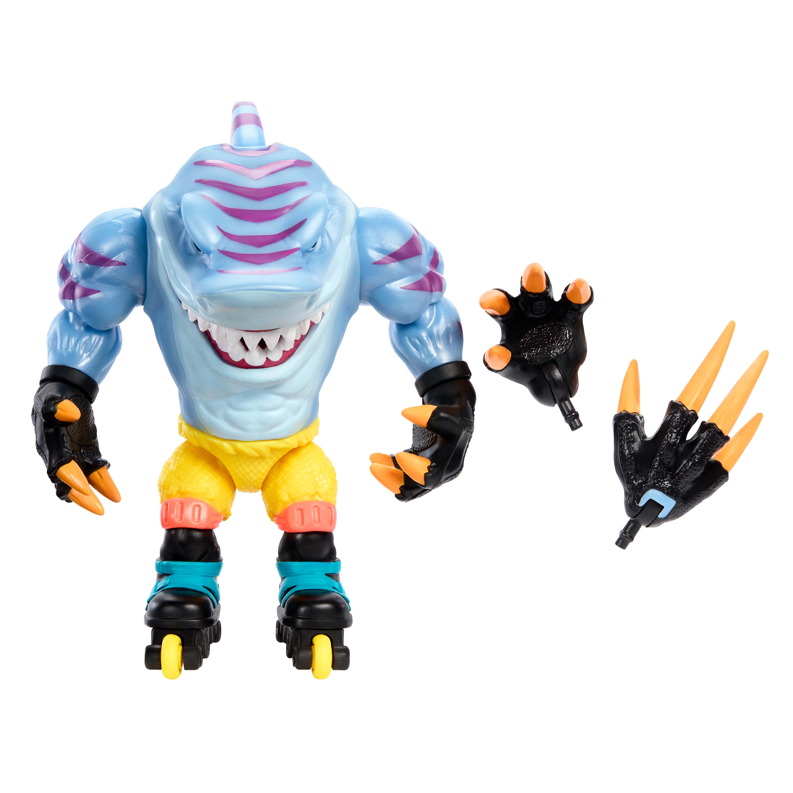 Street Sharks Slash Action Figure Toy, Half-Man Villain, 6
